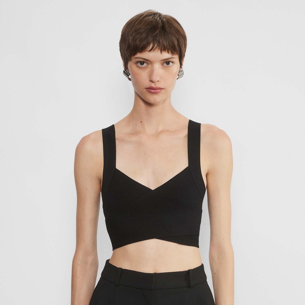 Aritzia babaton Sculpt Knit Greek Tank - black